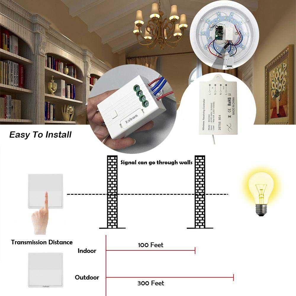 ENER-J WS1024 Pro Series Wireless Dimmable 1 Gang Switch
