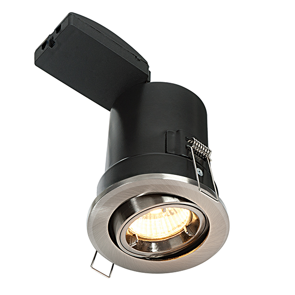 ShieldPLUS 50681 LED GU10 TILT Downlight in Satin NIckel