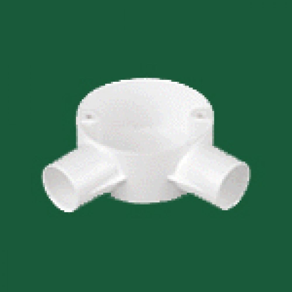 Marshall Tufflex White PVC Angle Box (2 Way) 20mm