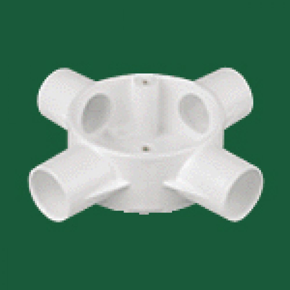 Marshall Tufflex White PVC Intersection Box (4 Way) 20mm
