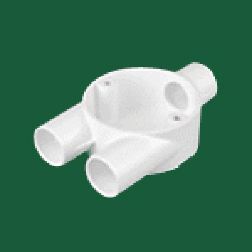 Marshall Tufflex White PVC Y Box (3 Way) 25mm