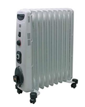 2kW Oil Filled Radiator 1/2kW with Thermostat & Timer