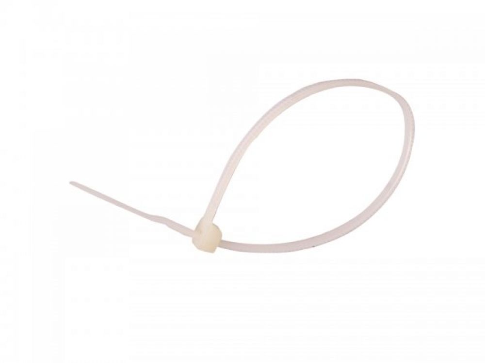 140mm x 3.6mm Natural Nylon Cable Ties (Pack 100)