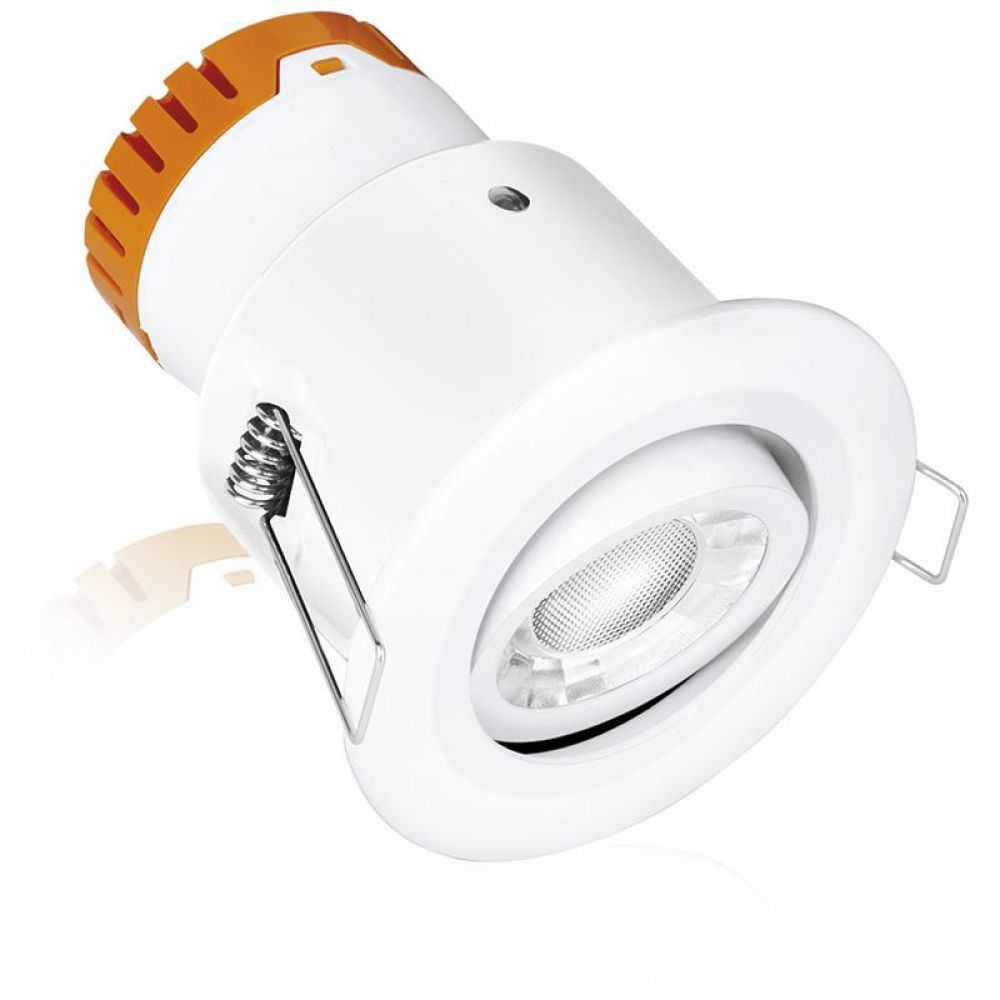Aurora Adjustable 8W Dimmable Fire Rated LED Downlight - White Cool White