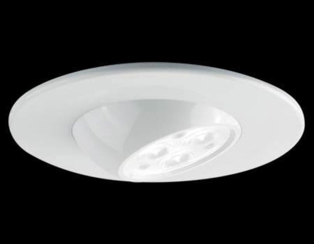 Collingwood H4 Eyeball Dimmable Fire Rated Adjustable Downlight White Finish Natural White