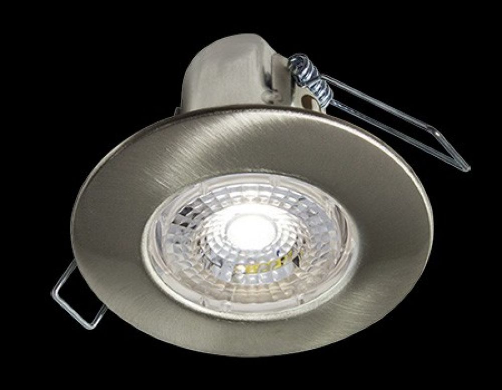 Collingwood H2 Lite Dimmable Fire Rated LED Downlight Warm White in Brushed Steel