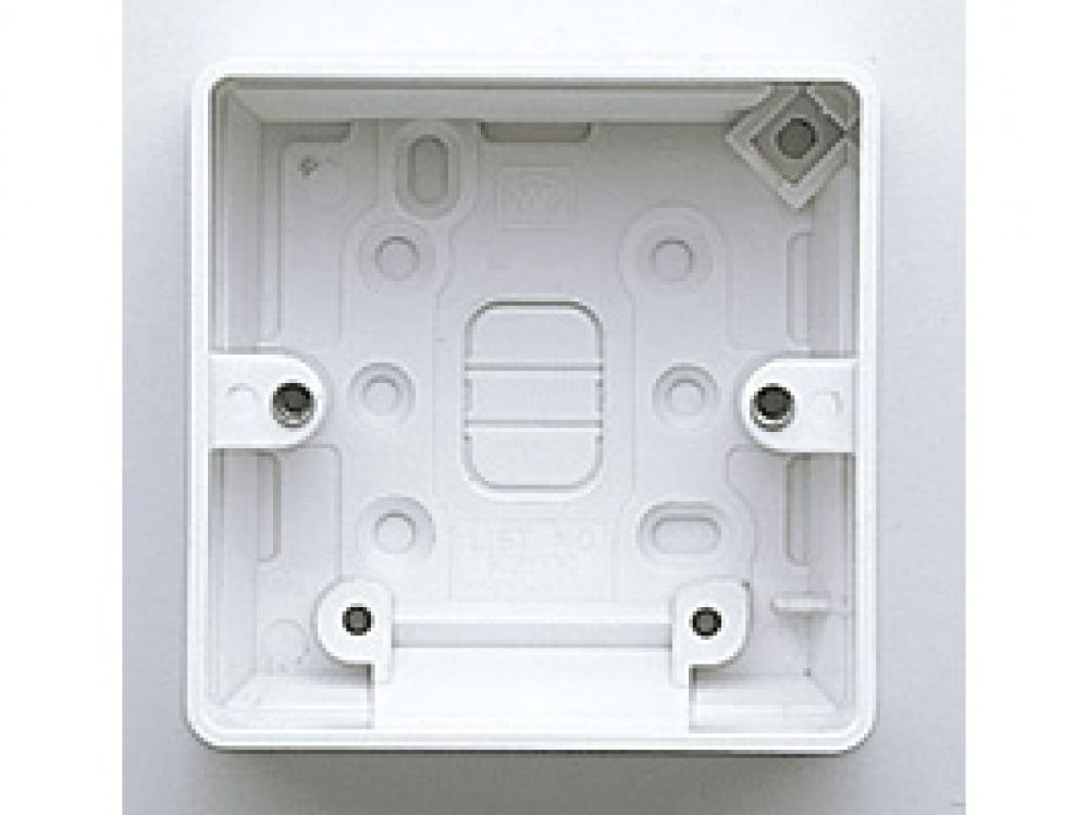 MK Logic Plus K2031WHI  White Moulded 1 Gang Surface Mounting Box 40mm 