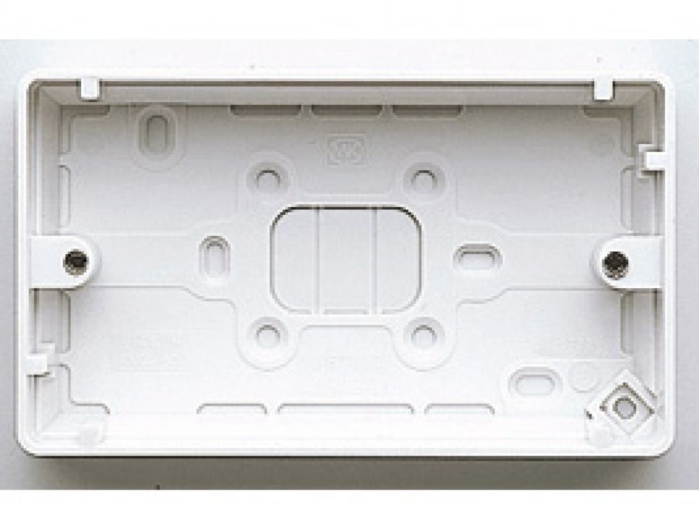 MK Logic Plus K2142WHI  White Moulded 2 Gang Surface Mounting Box 30mm 
