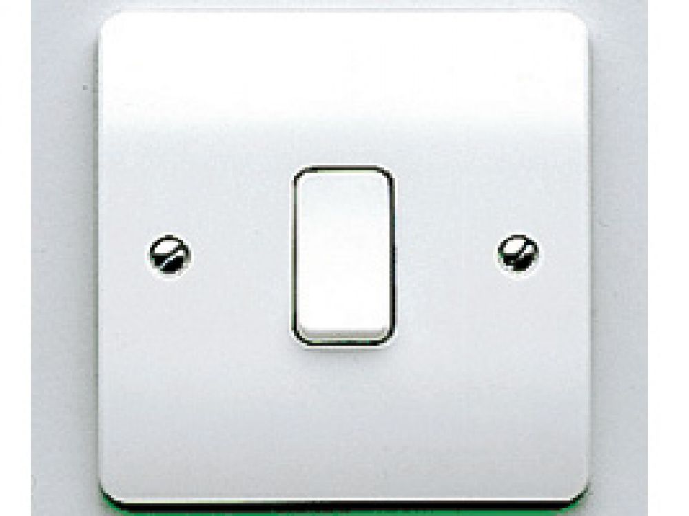 MK Logic Plus K4875WHI White 1 Gang Intermediate Plate Switch 10A 
